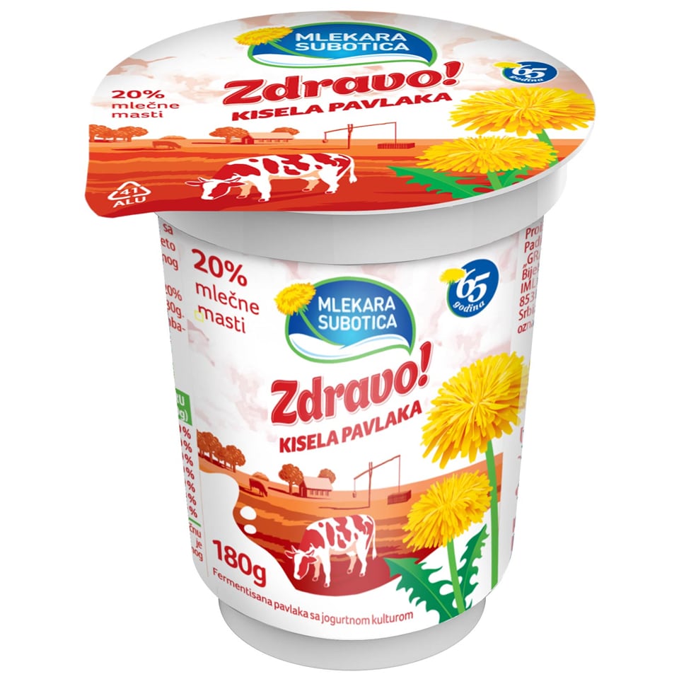 Kisela pavlaka 20% 180g