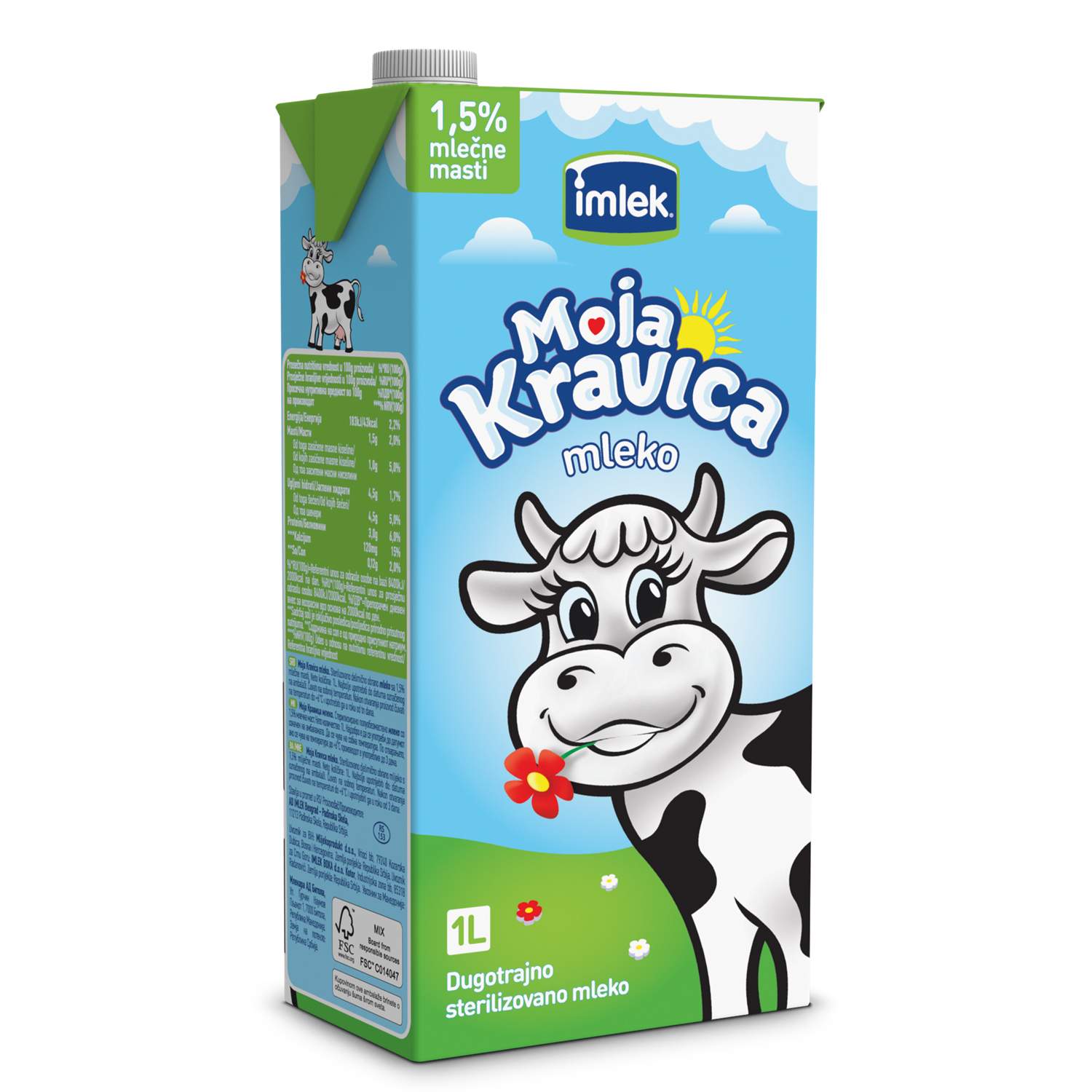 Dugotrajno mleko 1.5% 1l