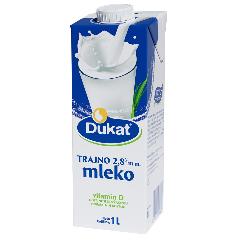 Dugotrajno mleko 2.8% 1l