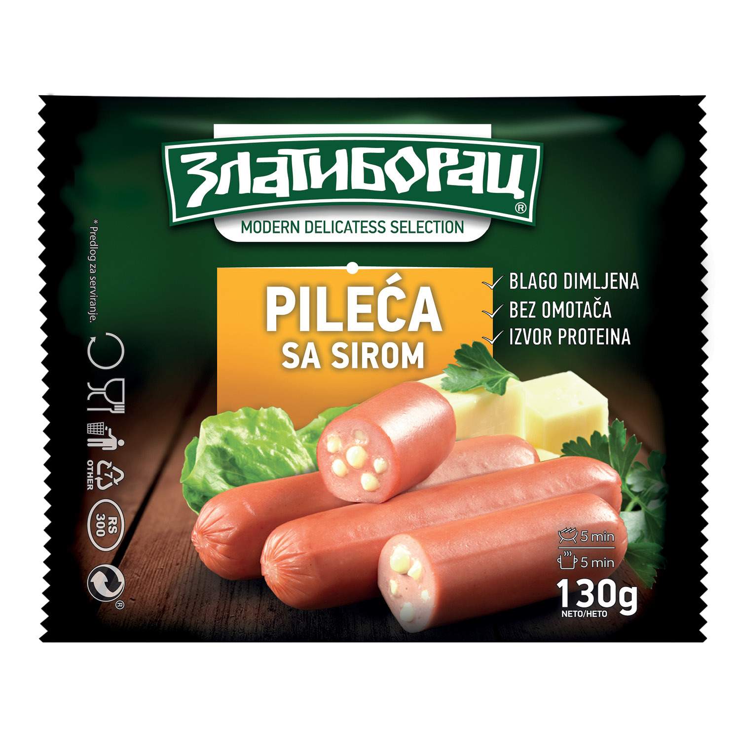 Dimljena kobasica sa sirom 500g