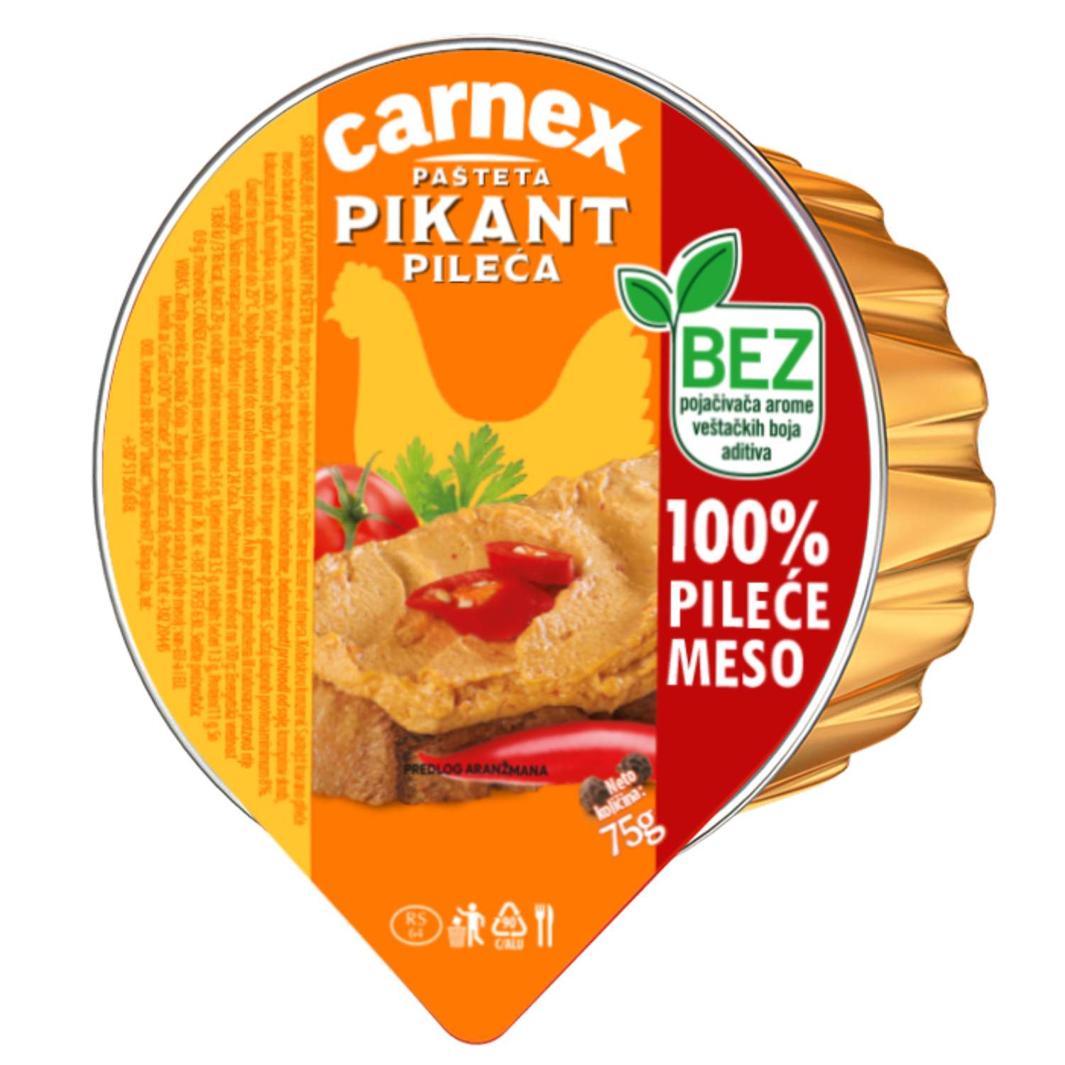 Carnex pileća pikant pašteta 95g