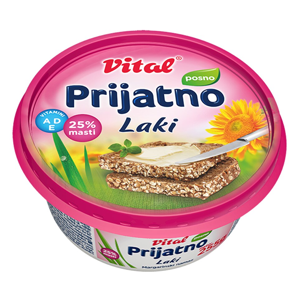 Prijatno laki namazni margarin 255g vital