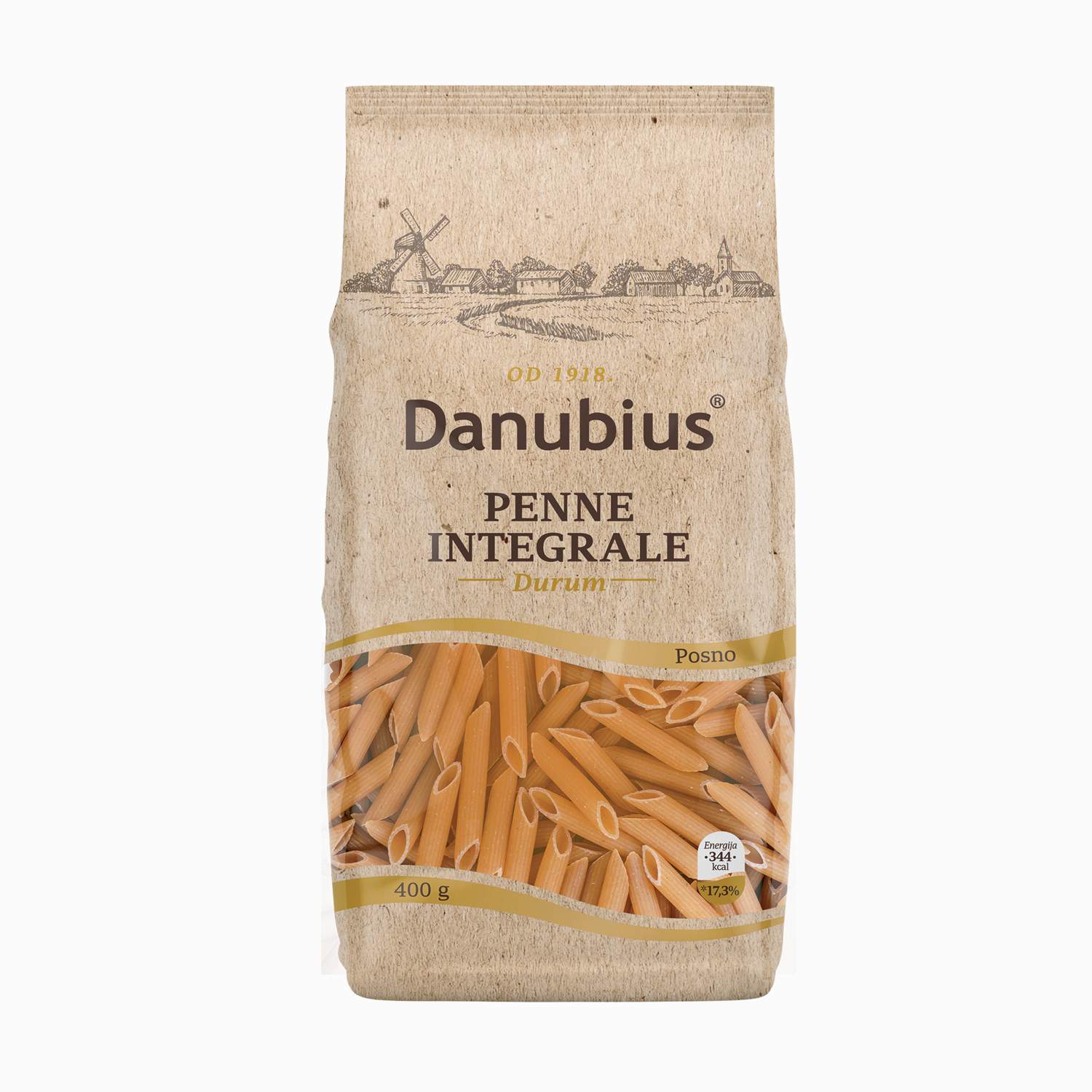 Testenina Penne Integrale 400g Danubius