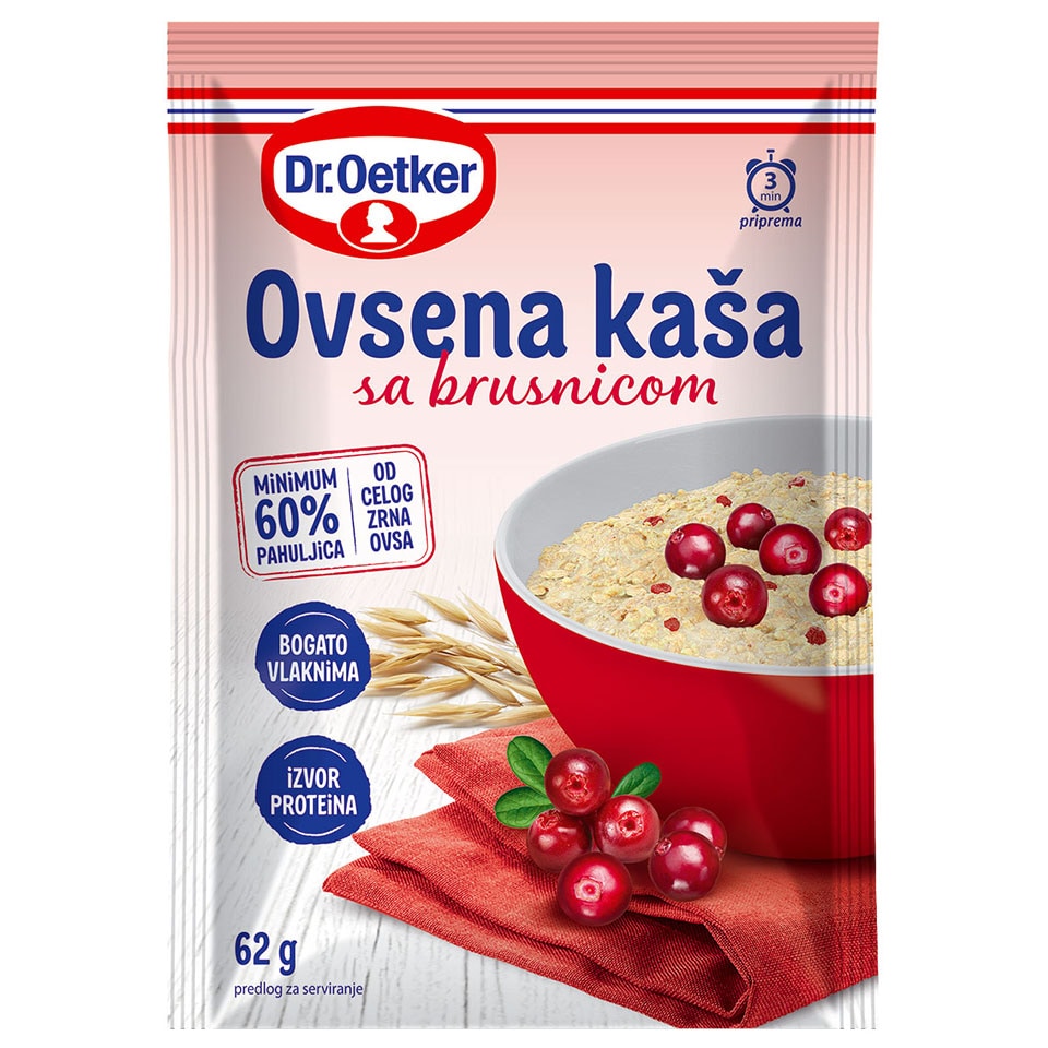 Dr.oetker ovsena kaša brusnica 62g