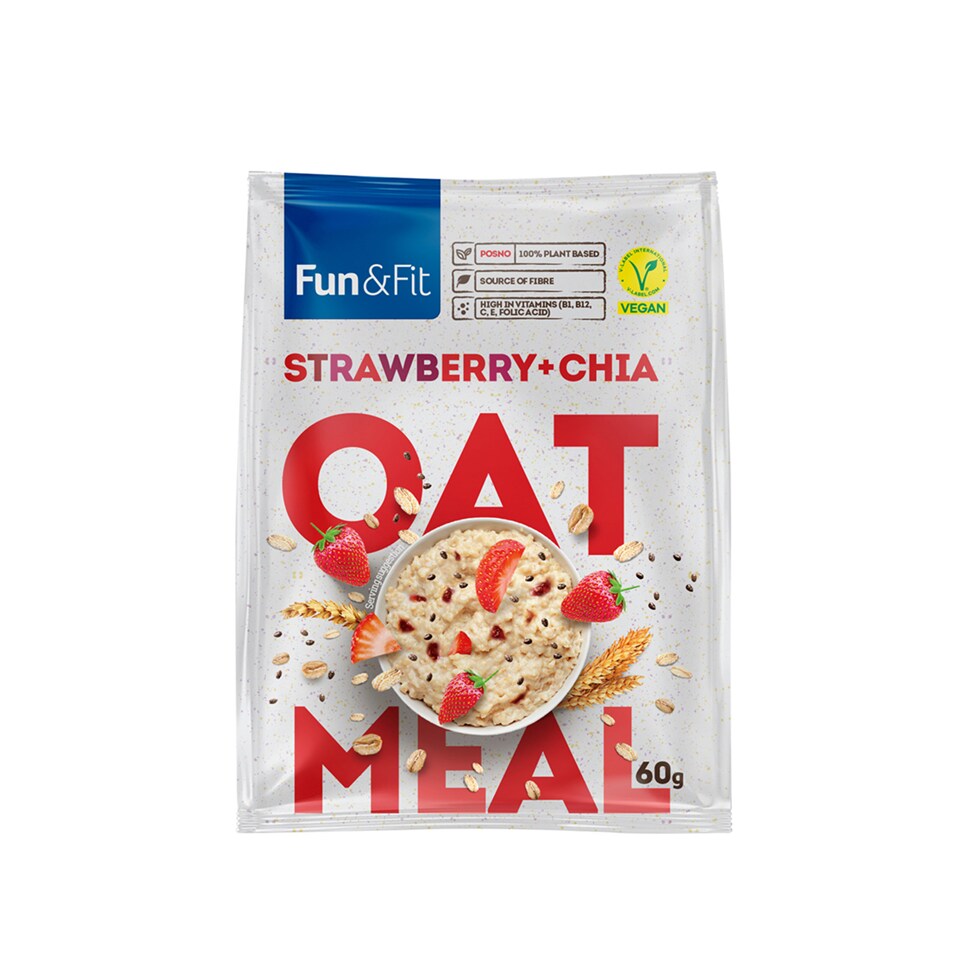 Fun&fit ovsena kaša jagoda i čia 60g