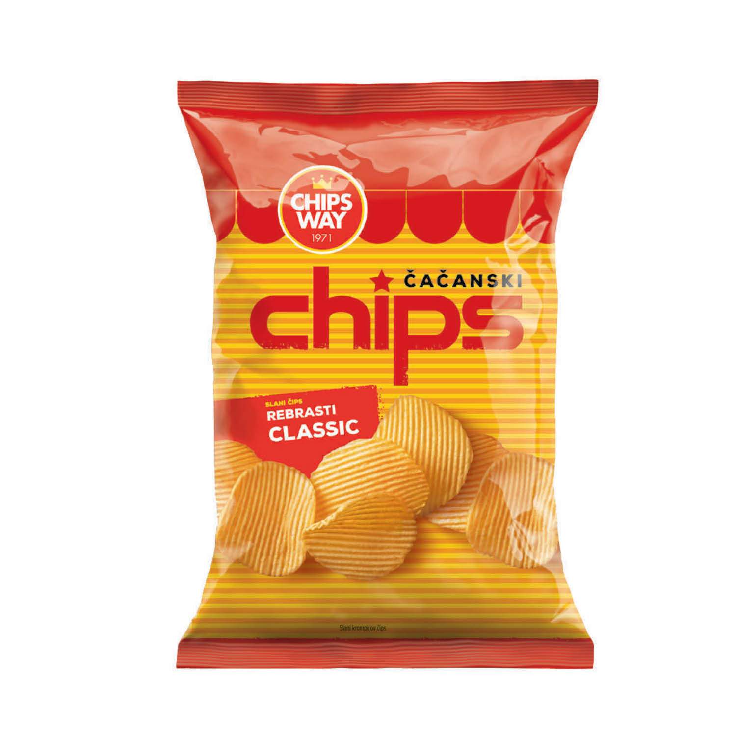 Chips way kečap rebrasti 150g