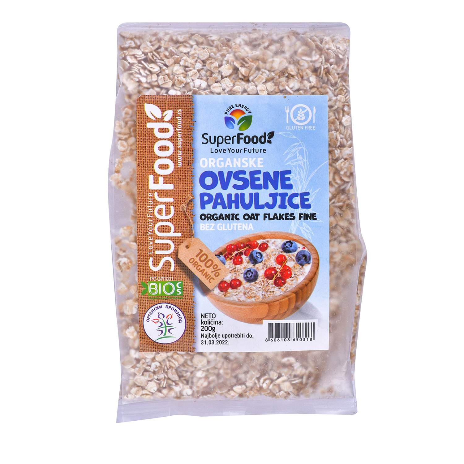 Superfood ovsene pahuljice 200gr